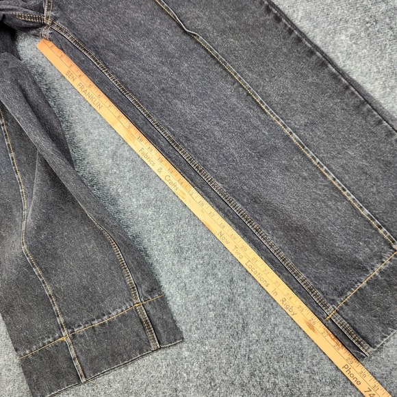 New In Jeans Womens Medium Black High Rise Wide Leg Elastic Waist Denim - Picture 7 of 9